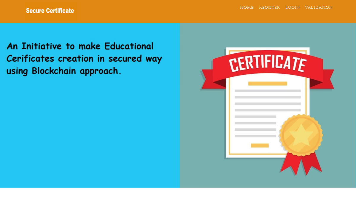 Certificate Validation Using Blockchain
